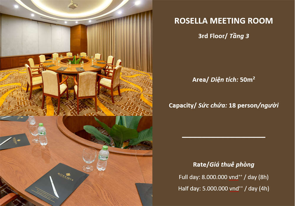 Phòng hội nghị khách sạn ROSAMIA Đà Nẵng | Thuê Phòng Hội Nghị Giá Rẻ